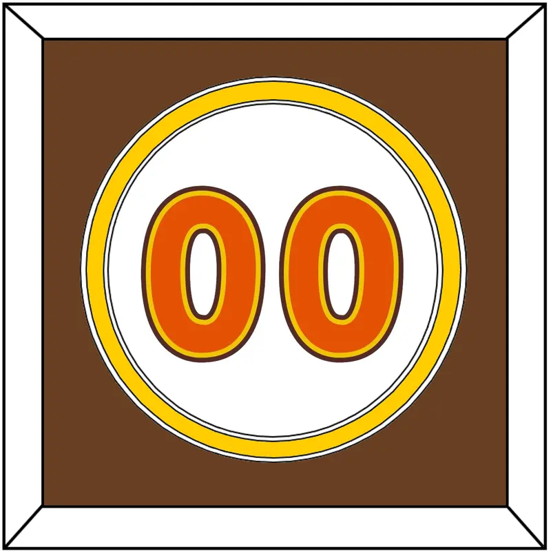 San Diego Number - Home White (1980-1984) - Double Mat 3