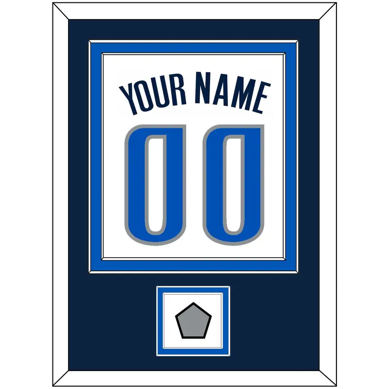 Dallas Name & Number With Finals Patch - Home White (2001-2017) - Double Mat 3