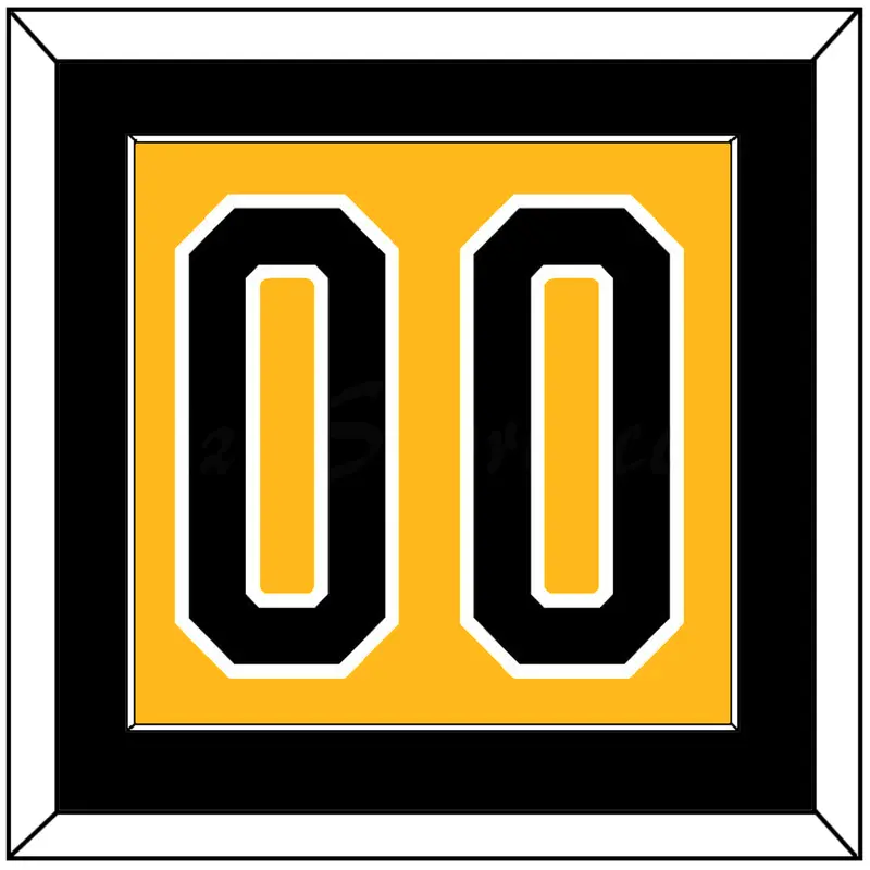 Pittsburgh Number (Back) - Alternate Gold (1980-1981) - Single Mat 2