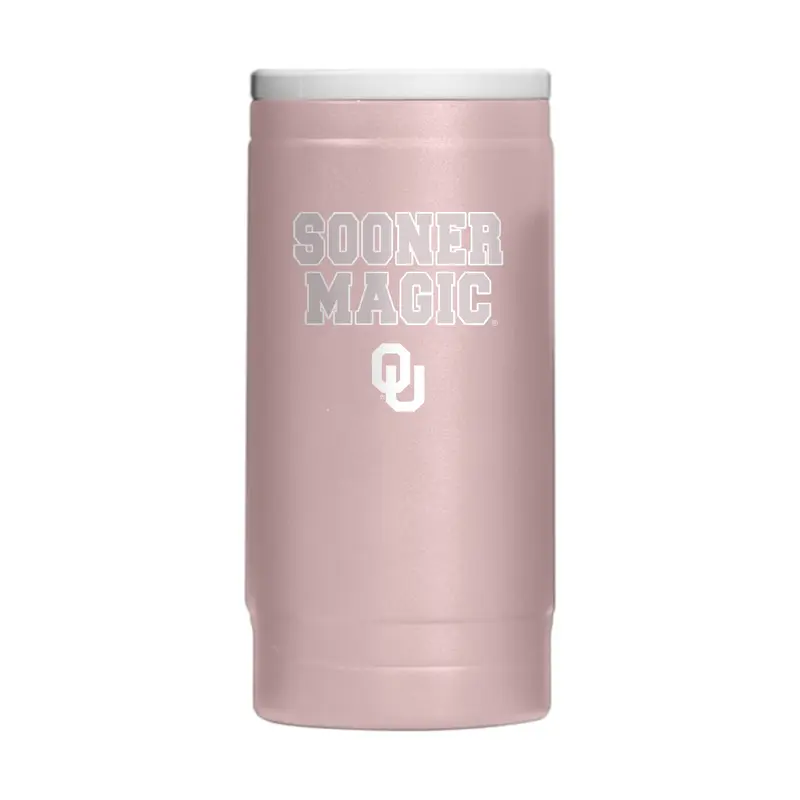 Oklahoma  Stencil Powder Coat Slim Can Coolie