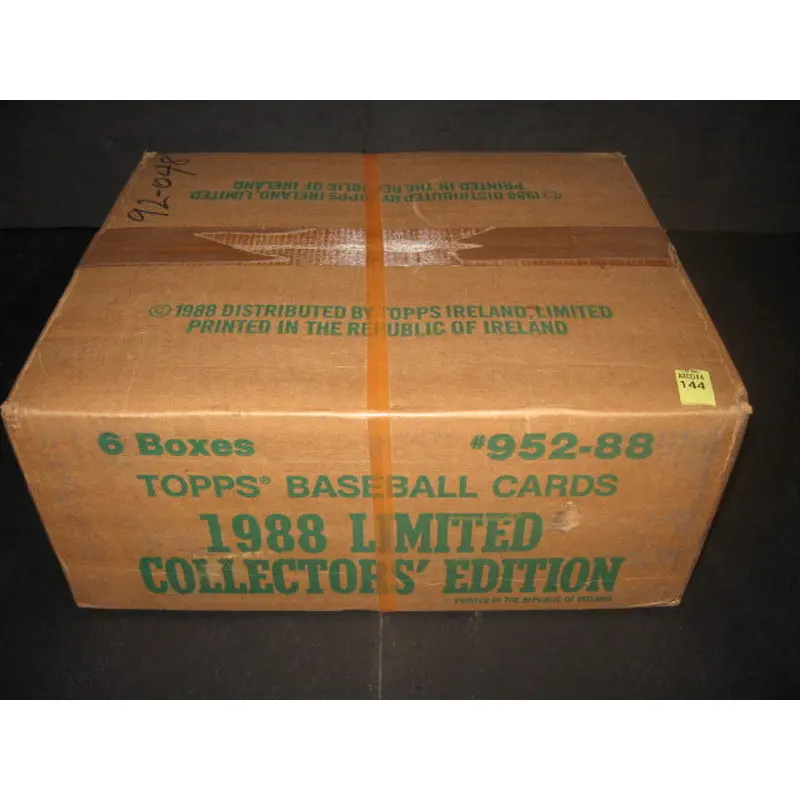 1988 Topps Baseball Tiffany Factory Set Case (6 Sets) (Authenticate)