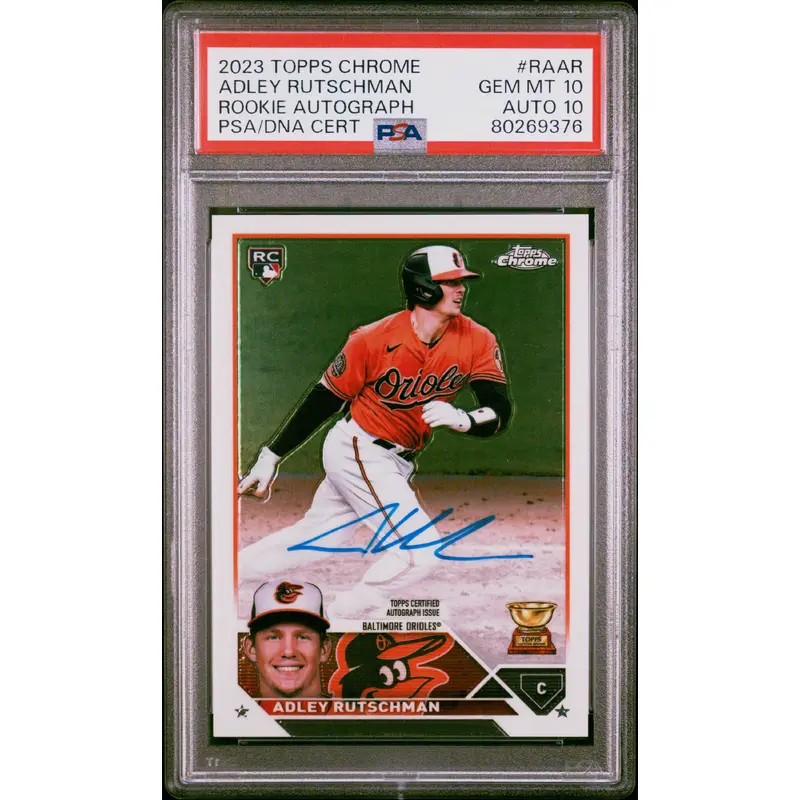 Adley Rutschman 2023 Topps Chrome Auto PSA 10 Auto 10