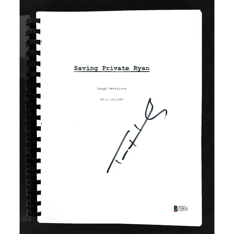 Tom Hanks Saving Private Ryan Authentic Signed Replica Movie Script BAS #C19678