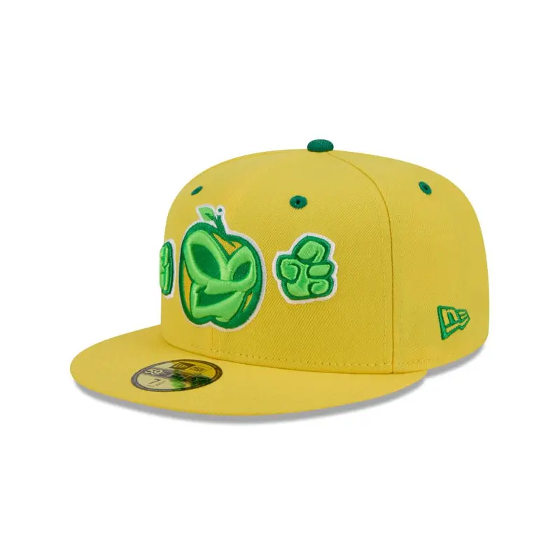 Fort Wayne Manzanas Luchadoras 2025 On-Field 59FIFTY Yellow Cap