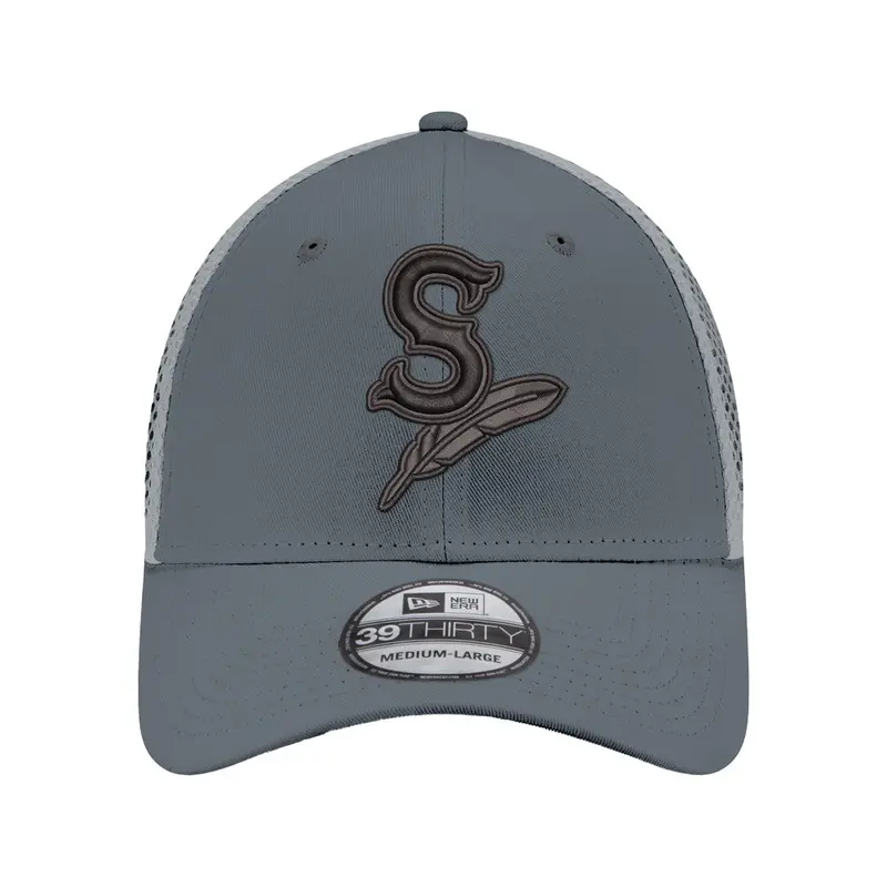 Spokane Indians New Era 39THIRTY Flex Fit Gray & Graphite Cap