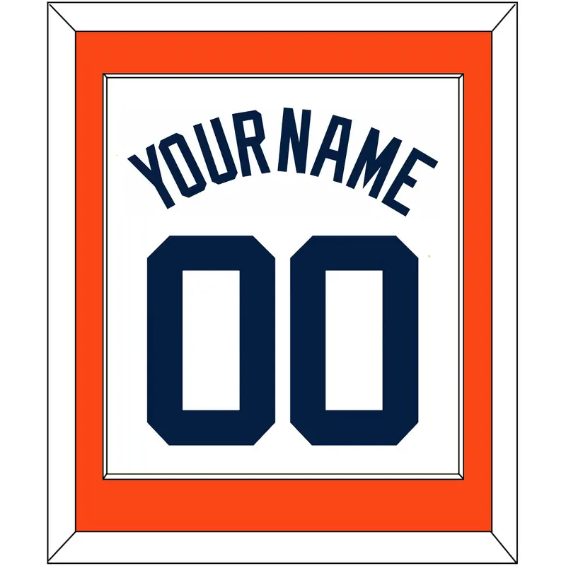 Detroit Name & Number - Home White (1972-2017) - Single Mat 2