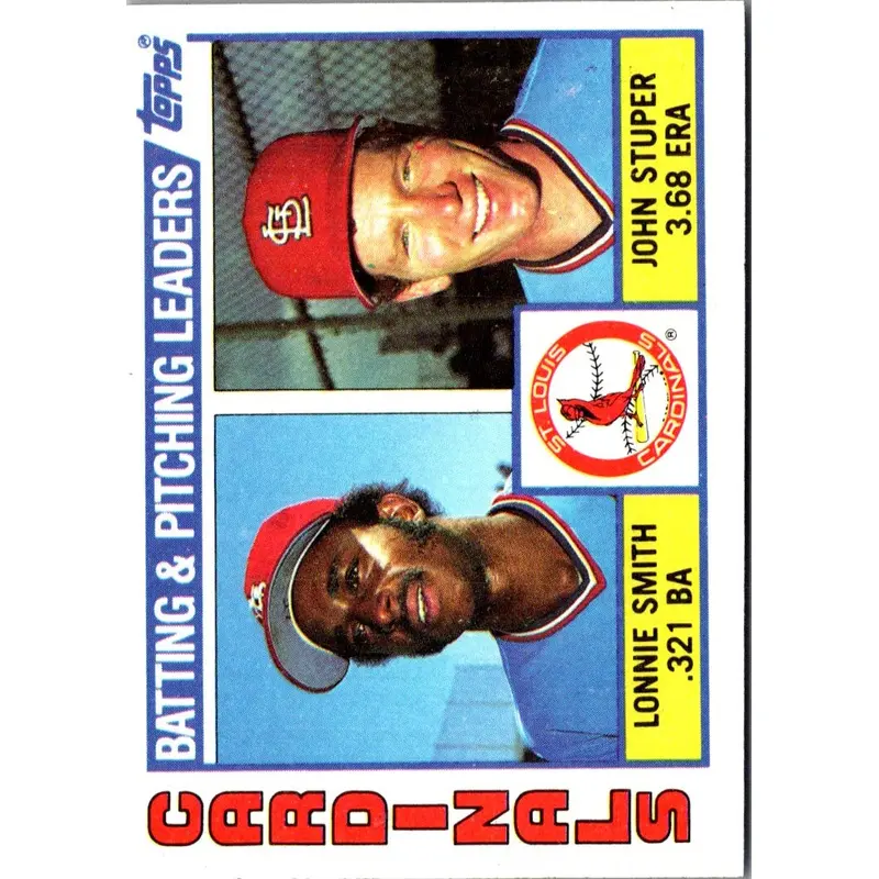 1984 Topps Cardinals Batting & Pitching Leaders/Checklist #186