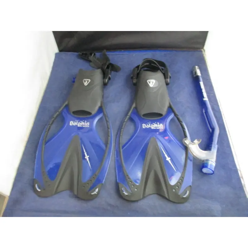 Used Scuba Max Sea Dolphin Fins w/ Snorkel Junior Size XL