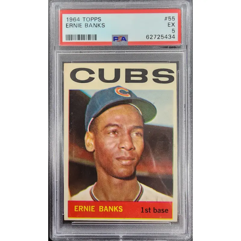 Ernie Banks 1964 Topps #55 PSA 5 EX