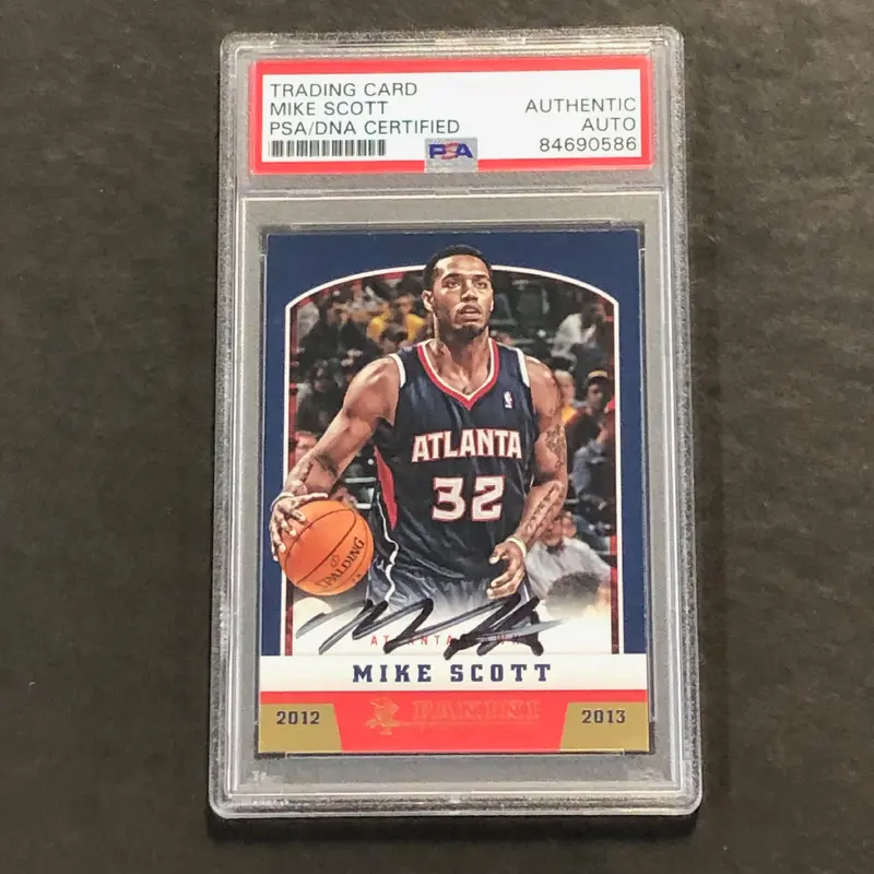 2012-13 Panini Basketball #228 Mike Scott Signed Card Auto PSA Slabbed Hawks
