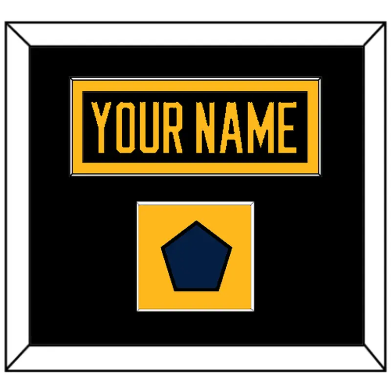 Pittsburgh Nameplate & 2019 Stadium Series Patch - Black Jersey - Single Mat 2