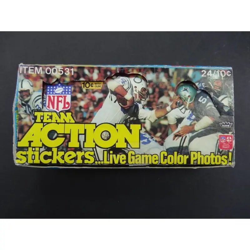 1976 Fleer Football Stickers Unopened Wax Box