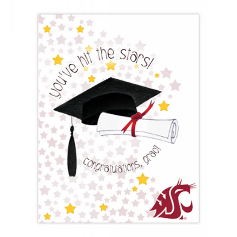 WSU Cap and Scroll Grad Card