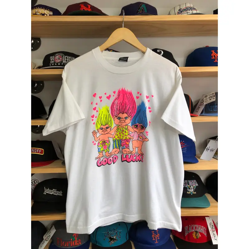 Vintage Troll Dolls Good Luck Tee Size M/L