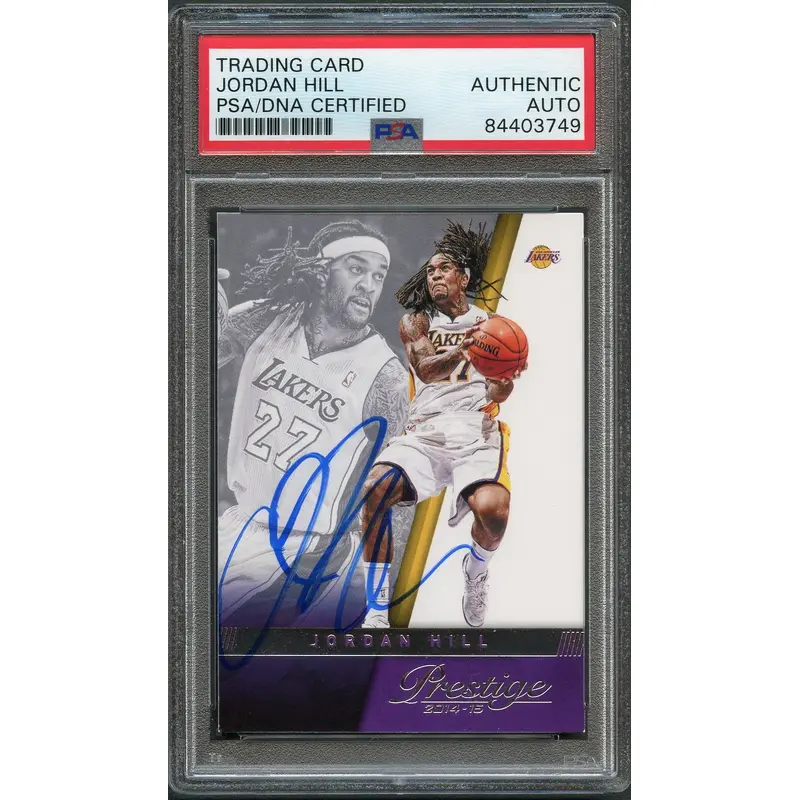 2014-15 Panini Prestige #5 Jordan Hill Signed Card AUTO PSA Slabbed Lakers