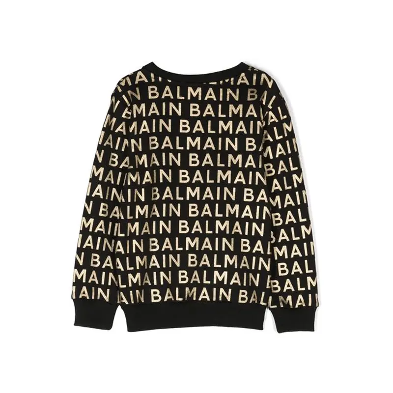 BALMAIN WOMEN SWEATSHIRT ALLOVER GOLD BT4R00 930OR