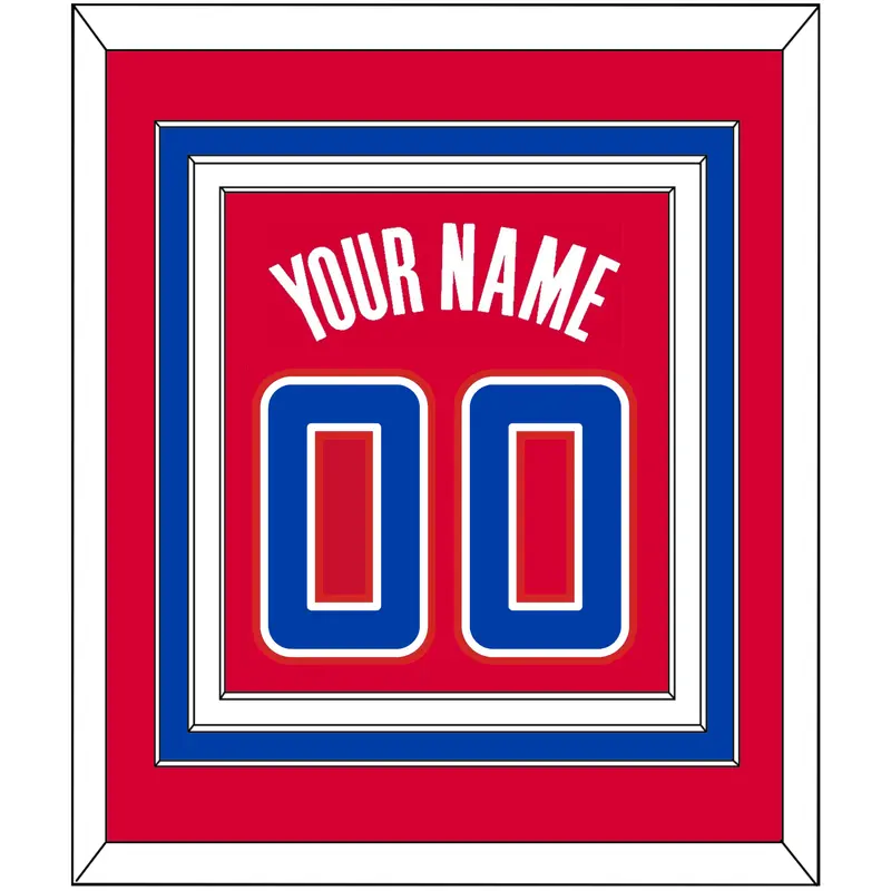 Los Angeles Name & Number - Road Red (2013-2015) - Triple Mat 2