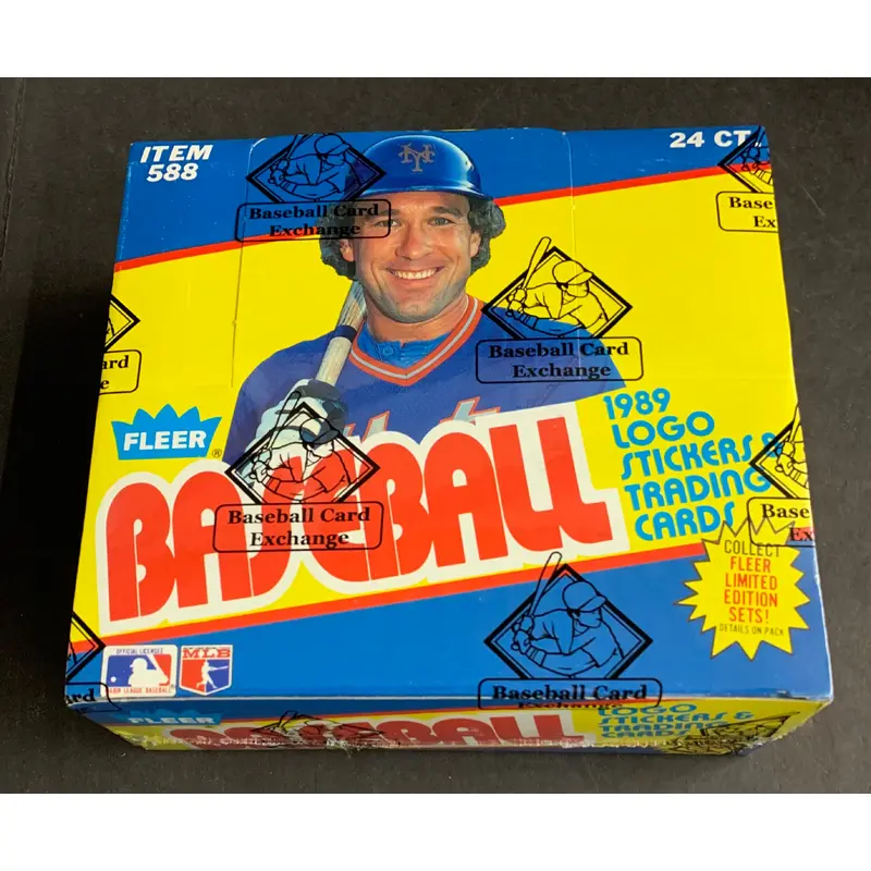 1989 Fleer Baseball Unopened Cello Box (FASC) (Code 83502)