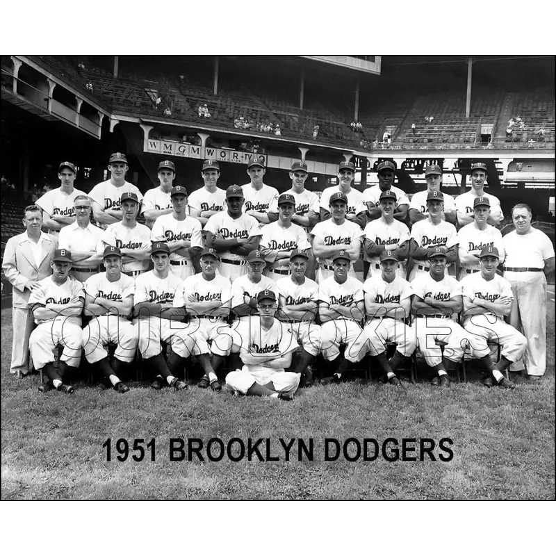 1951 Brooklyn Dodgers 8X10 Photo - Robinson Snider Campy - 2135