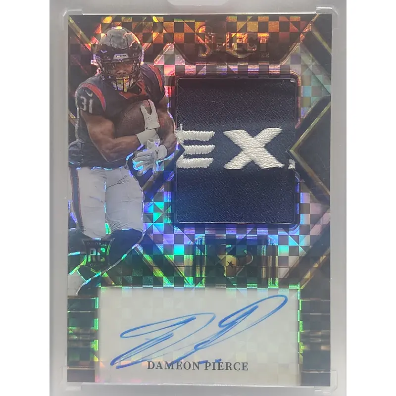 Dameon Pierce 2022 Panini Select Jumbo Black Patch 1/1 Texans Logo