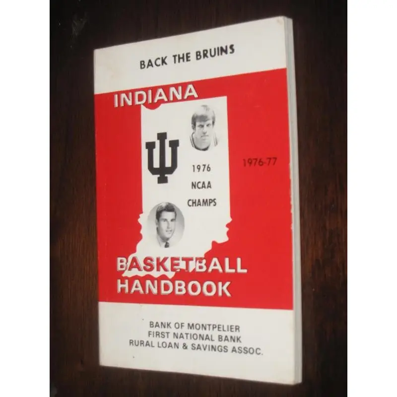 1976-77 Indiana Basketball Handbook, Bob Knight Cover