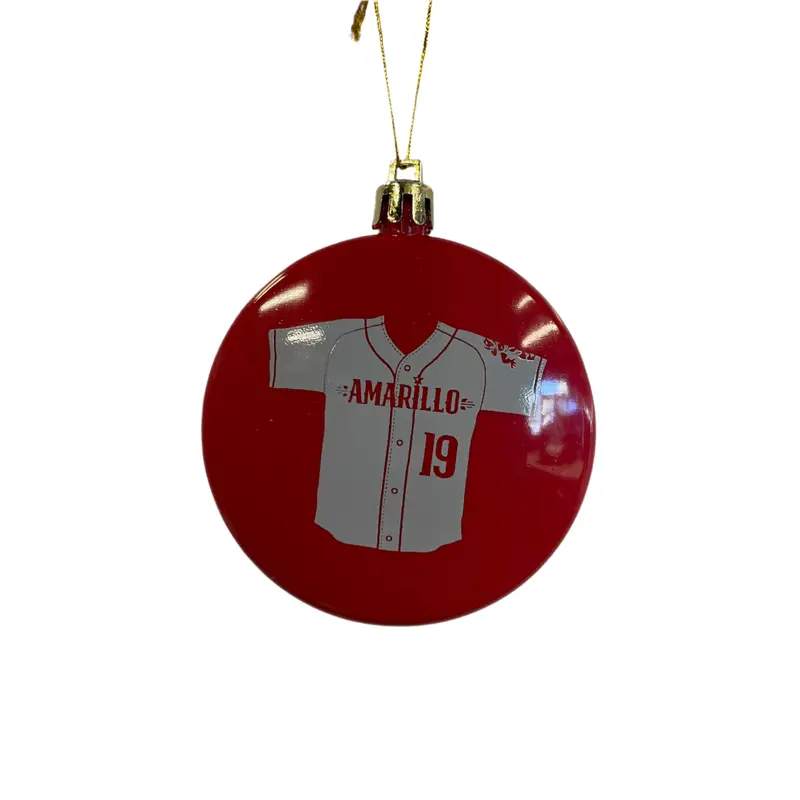 Amarillo Sod Poodles Red Featuring Our Grey jersey Ornament