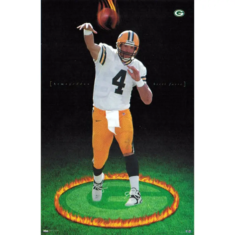 Brett Favre "Armageddon" Green Bay Packers NFL Action Poster - Costacos 1998 - LAST ONE!