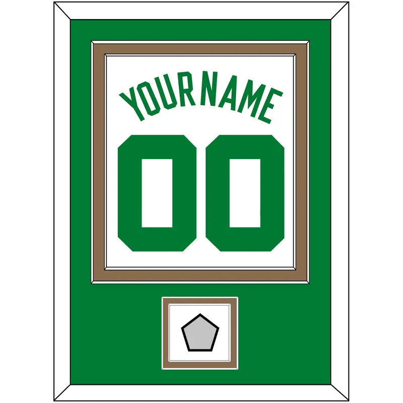Boston Name & Number With Finals Patch - Home White (1972-2018) - Double Mat 2