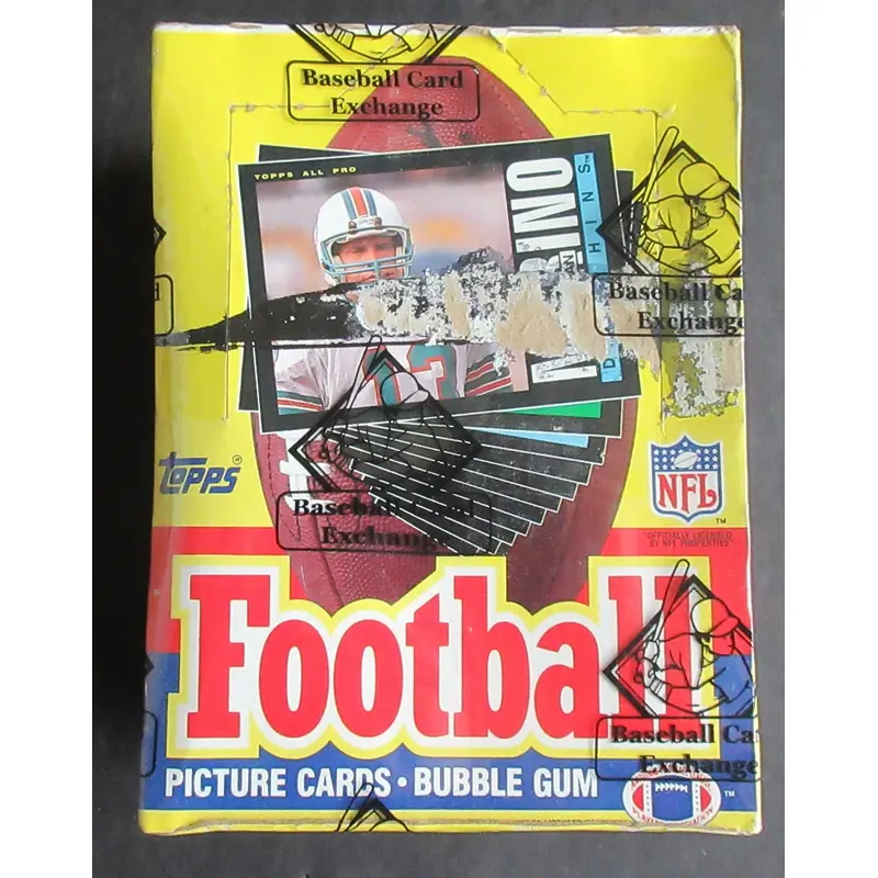 1985 Topps Football Unopened Wax Box (BBCE) (X-Out) (White Wrapper)