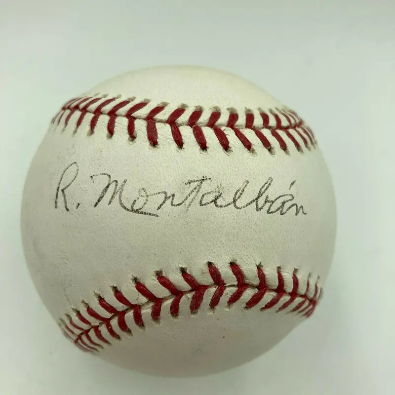 Ricardo Montalban Signed Autographed Major League Baseball Celebrity JSA COA