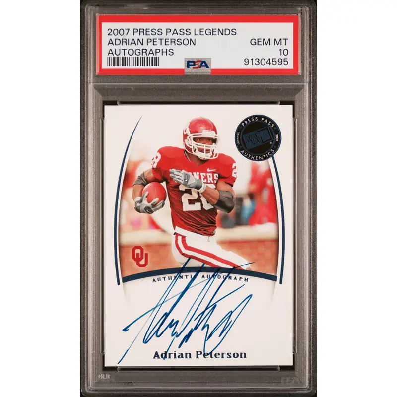 Adrian Peterson 2007 Press Pass Legends Auto Rookie PSA 10 Gem Mint