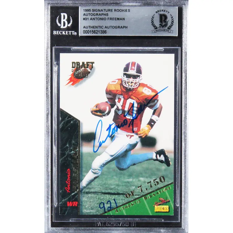 Packers Antonio Freeman Signed 1995 Signature Rookies #31 Rookie Card BAS Slab