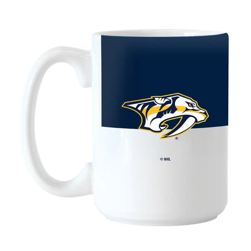 Nashville Predators Color Block 15 oz Sublimated Mug
