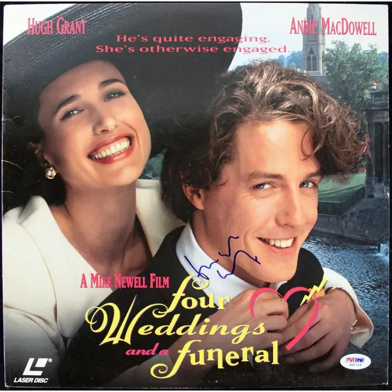 Hugh Grant Four Weddings And A Funeral Signed Laserdisc Cover PSA/DNA #J00718