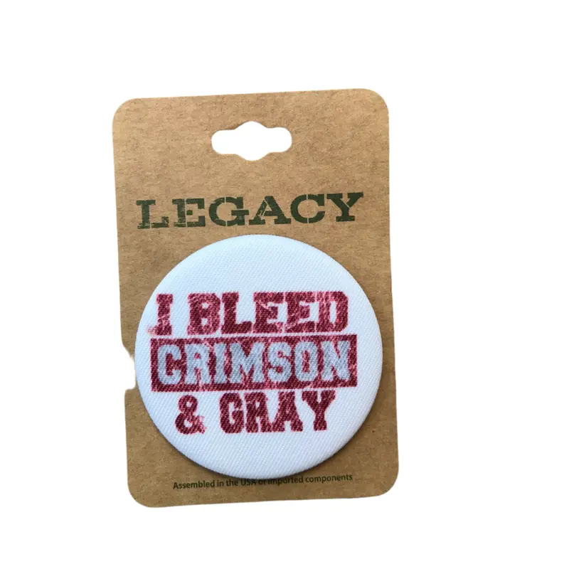 I Bleed Crimson and Grey Pin