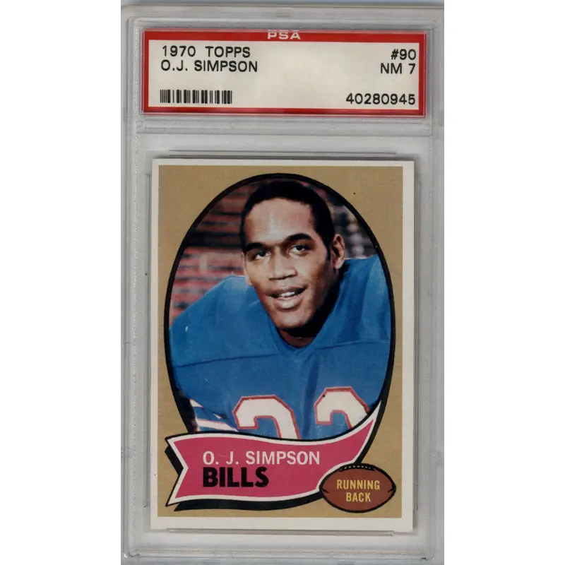 O.J. Simpson 1970 Topps #90 PSA 7 Near Mint 0945