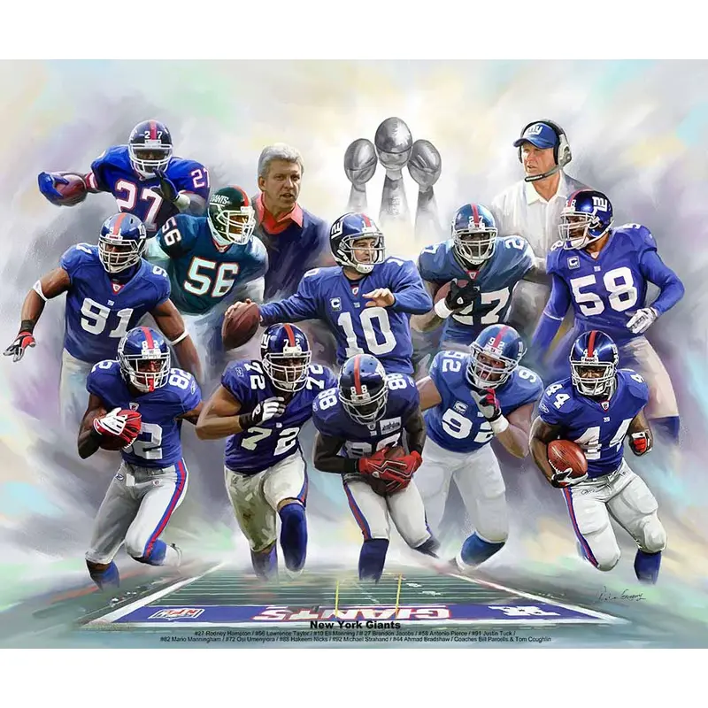 New York Giants "Legends" NFL Football Art Collage Poster Print by Wishum Gregory
