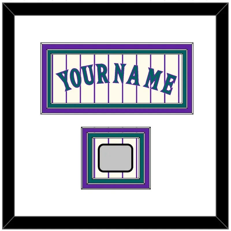 Arizona Name & World Series Patch - Home Off-White Pinstripes (2001-2006) - Triple Mat 1