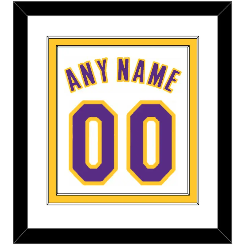Los Angeles Name & Number - Home White (2002-2018) - Double Mat 1