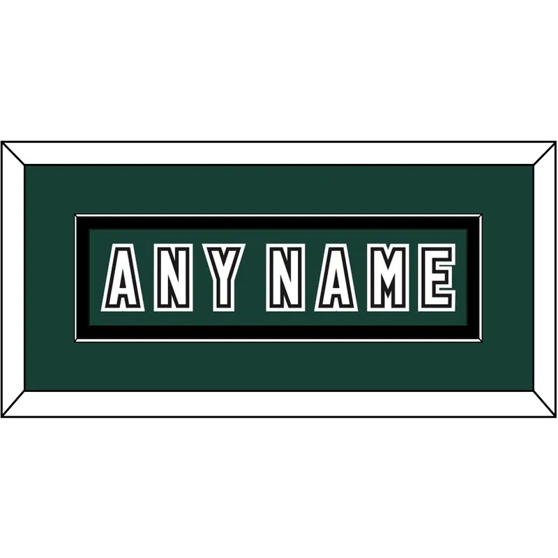 Michigan State Hockey Nameplate - Alternate Road Green (2006-2007) - Single Mat 2