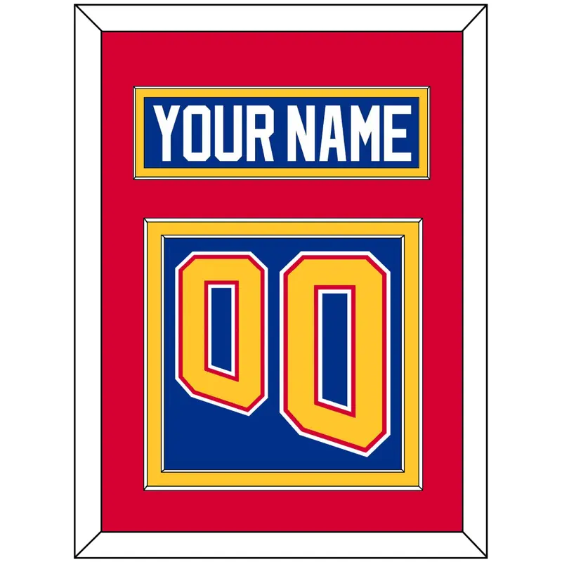 St. Louis Nameplate & Number (Back) - Road Blue (1995-1998) - Double Mat 3