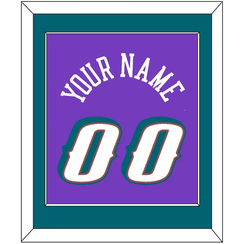 Utah Name & Number - Road Purple (1996-2004) - Single Mat 2