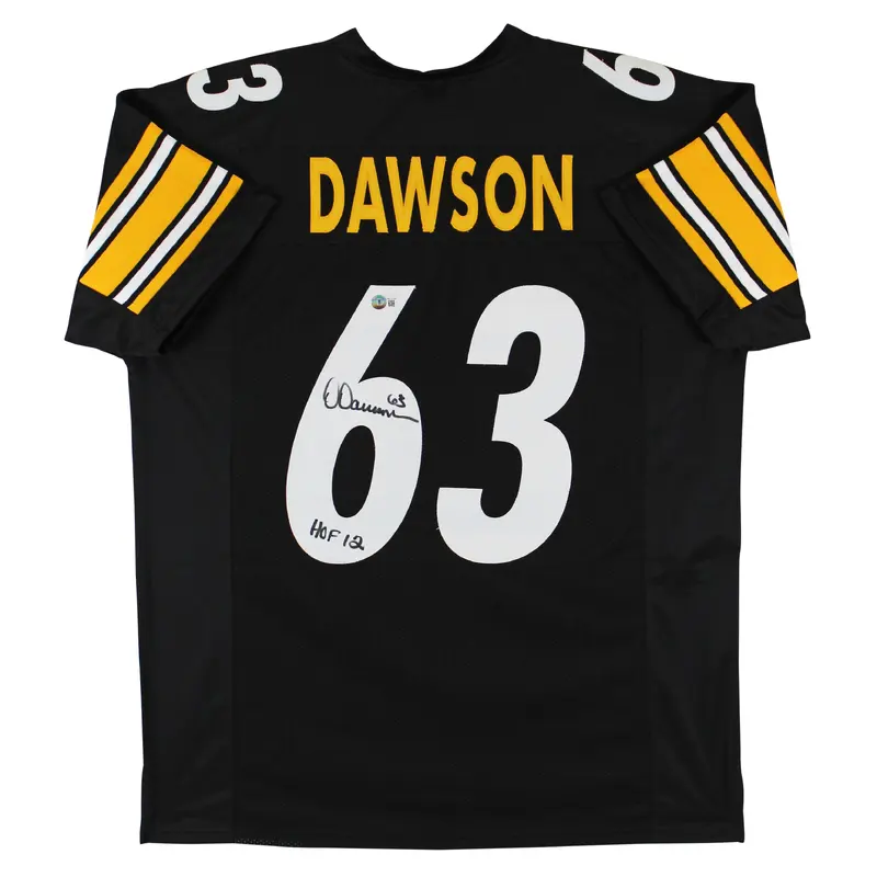 Dermontti Dawson "HOF 12" Authentic Signed Black Pro Style Jersey BAS Witnessed