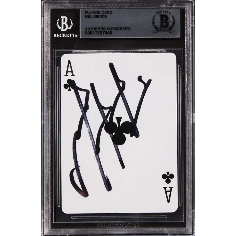 Mel Gibson Maverick Authentic Signed Ace Of Clubs Card BAS Slabbed 2
