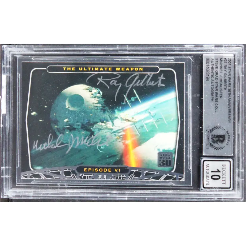 Star Wars Gilberti & McAlister Signed 2007 SW 30th Anv #33 Card Auto 10 BAS Slab