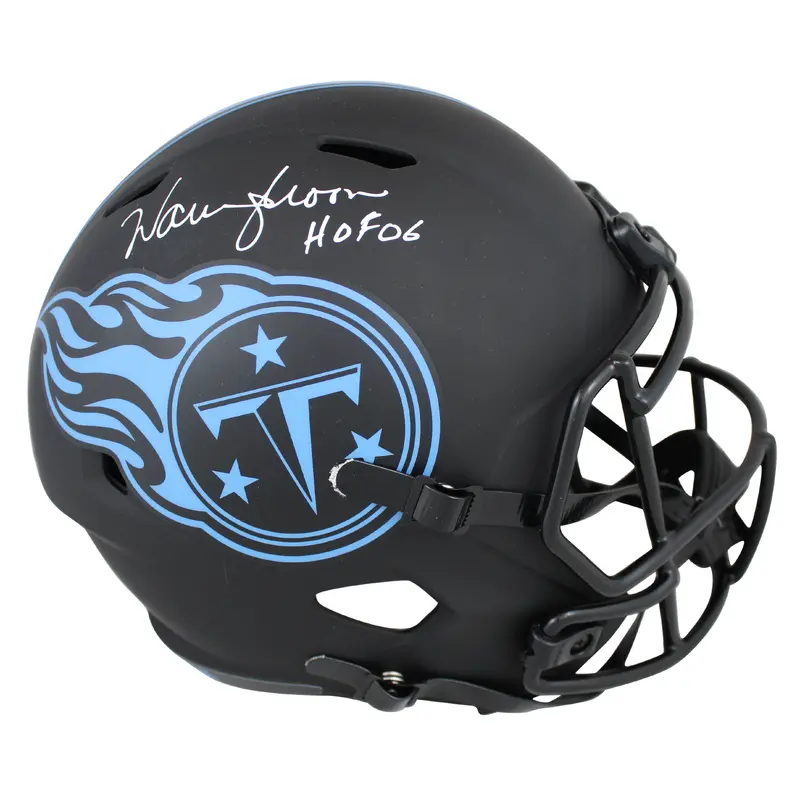 Titans Warren Moon "HOF 06" Signed Eclipse Full Size Speed Rep Helmet BAS Wit