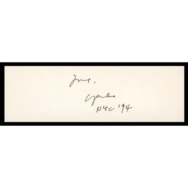 Yoko Ono Musician "NYC '94" Authentic Signed 1.5x5 Cut Signature BAS #AD70381