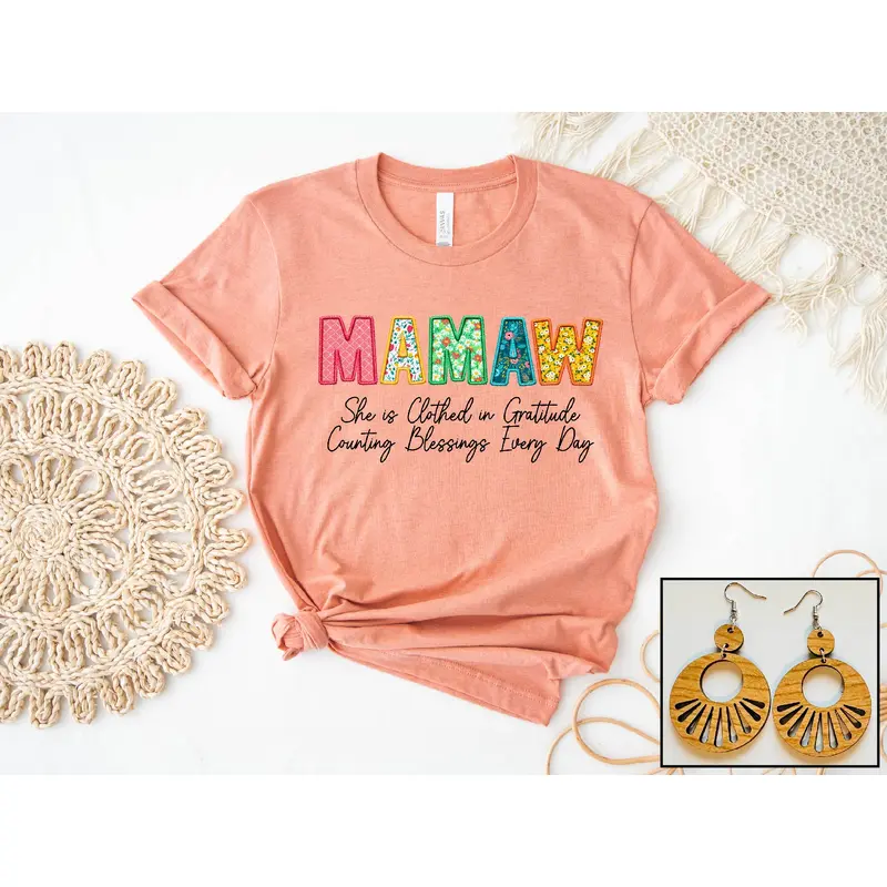 Mamaw- Floral Stitch