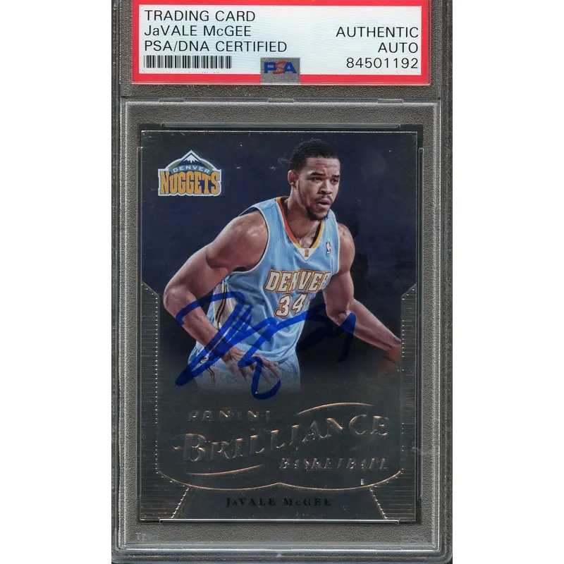 2012-13 Panini Brilliance #59 JaVale McGee Signed AUTO PSA Slabbed Nuggets
