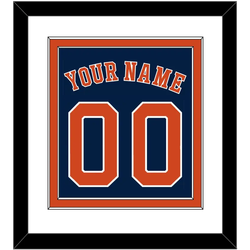 Houston Name & Number - Alternate Blue - Double Mat 1